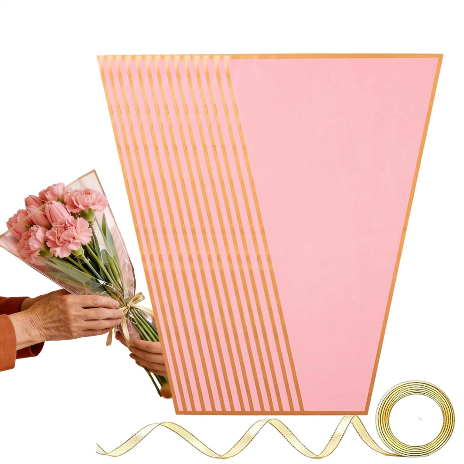 Flower Wrapping Bags 50 Pieces - Florist Supply Ribbon ulasan dan harga