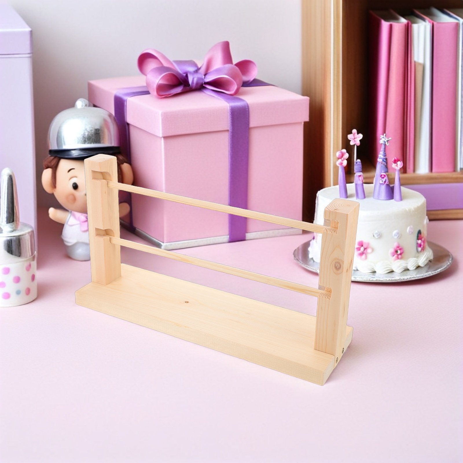 Wooden Ribbon Organizer Rack 2 - The Florist Supply Shop ulasan dan harga
