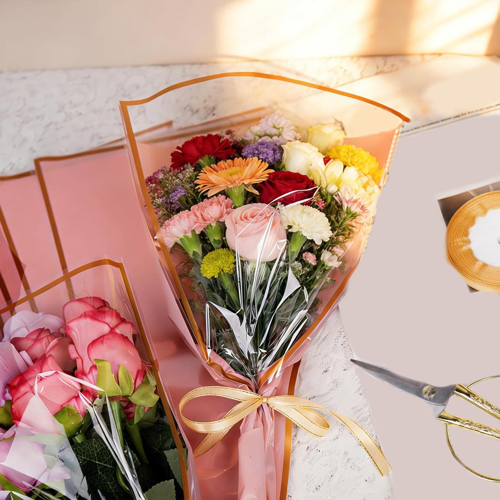 Flower Bouquet Bags 50 Pieces  - Florist Supply Ribbon ulasan dan harga