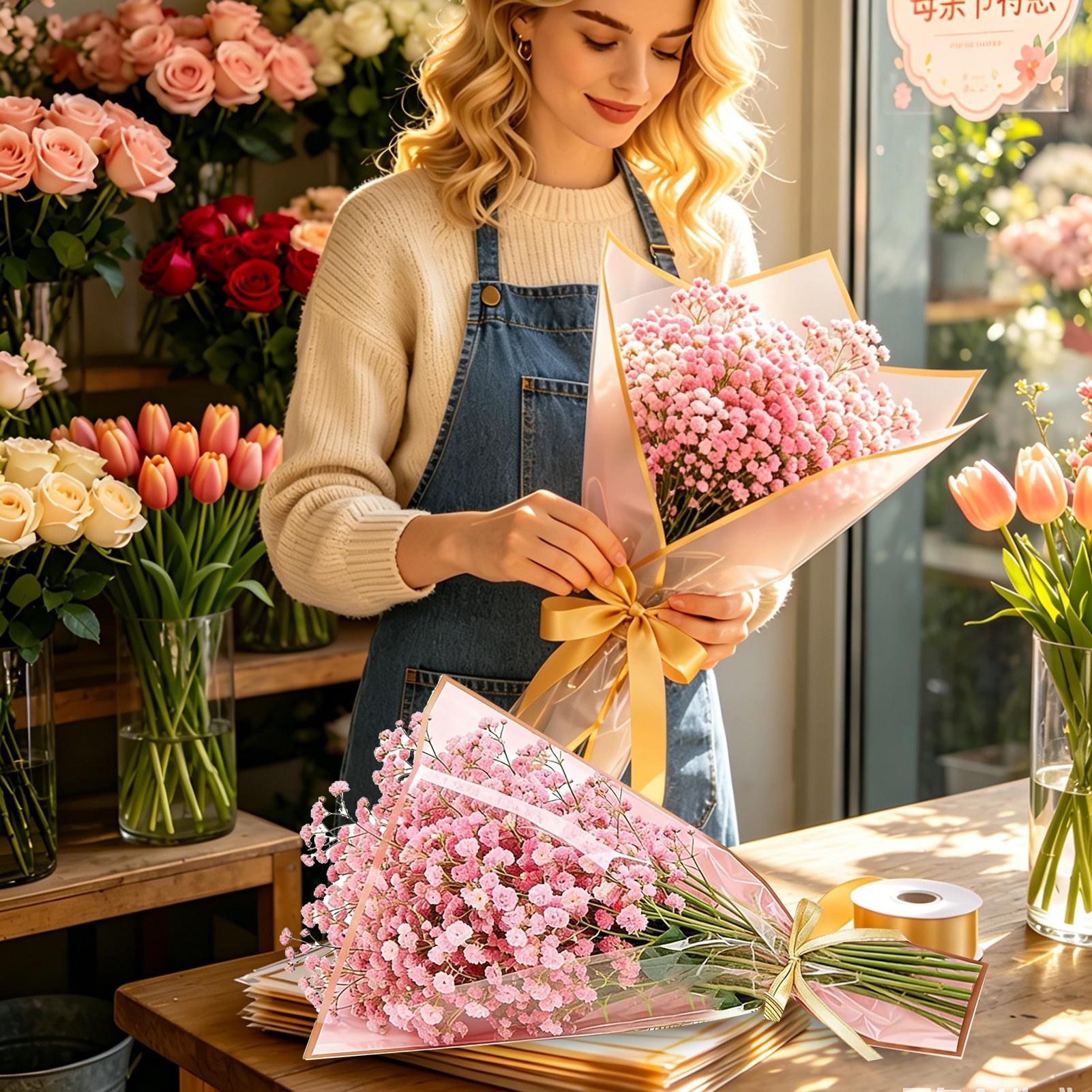 Flower Bouquet Bags 50 Pieces  - Florist Supply Ribbon ulasan dan harga