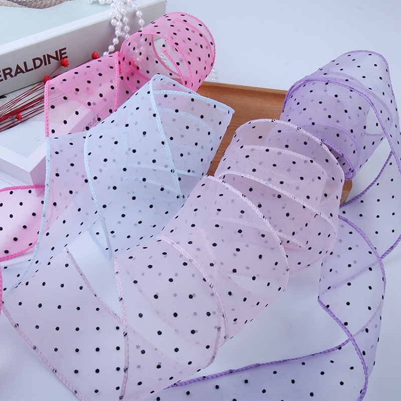50Yards Gauze with Dots Decora - Florist Supply Ribbon ulasan dan harga