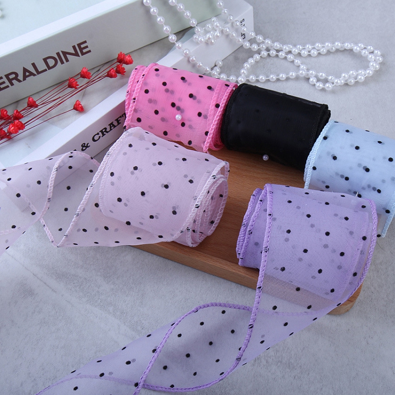 50Yards Gauze with Dots Decora - Florist Supply Ribbon ulasan dan harga