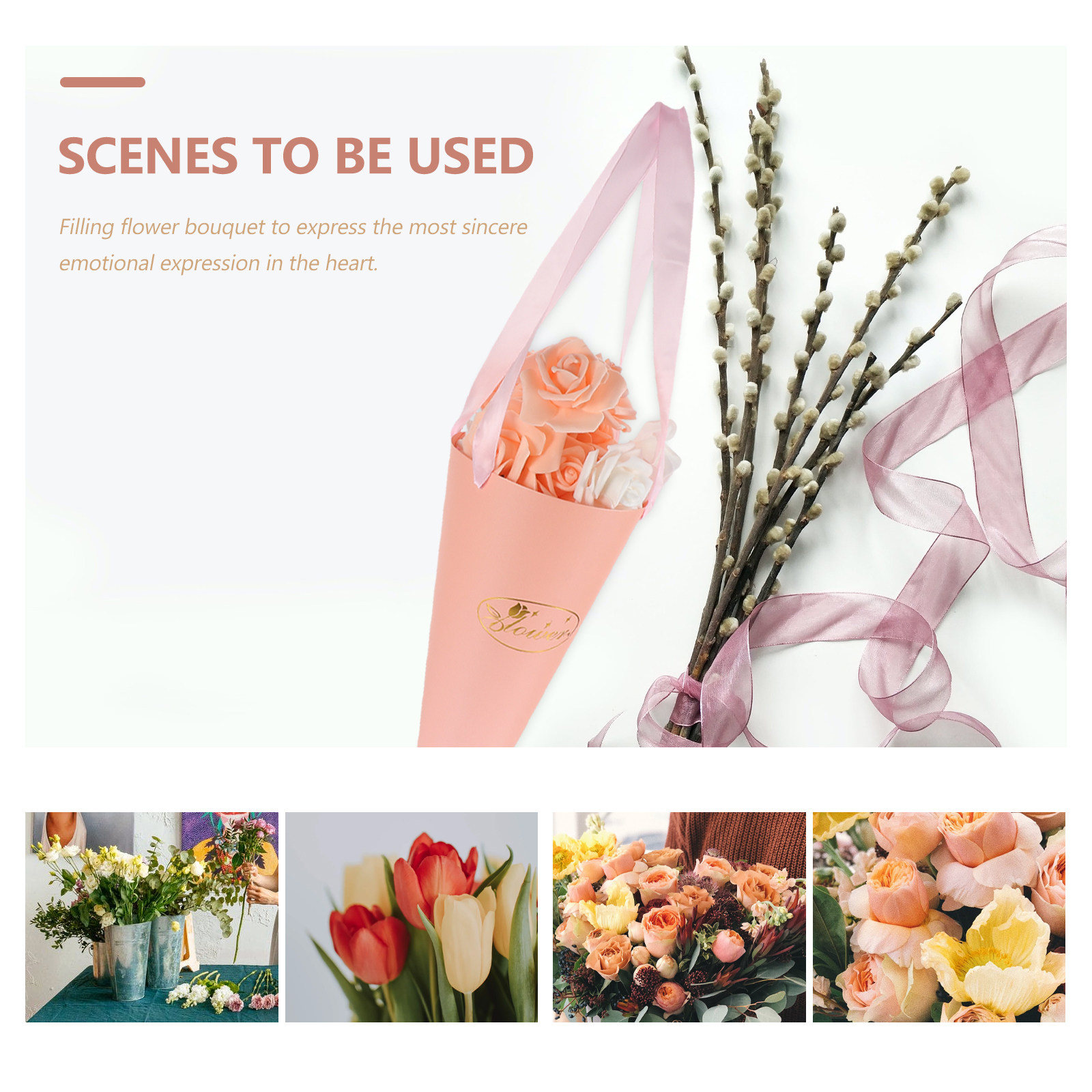6Pcs Flower Bouquet Bags Chic  - The Florist Supply Shop ulasan dan harga